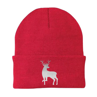 Deer Color 2 Embroidered Beanie
